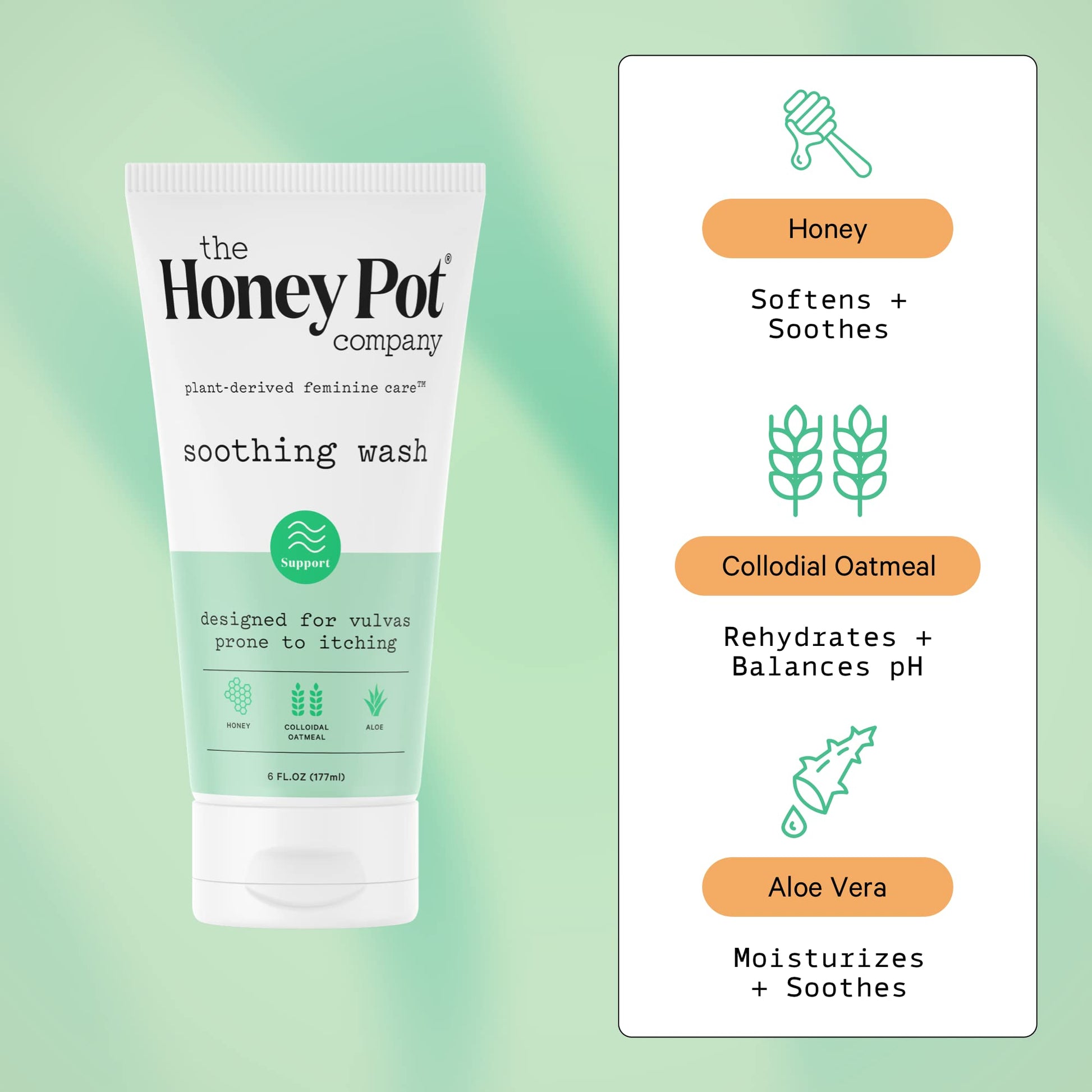 The Honey Pot Company - Anti-Itch Soothing Colloidal Oatmeal Wash - Plant Derived Feminine Care The Honey Pot Company uk supplements