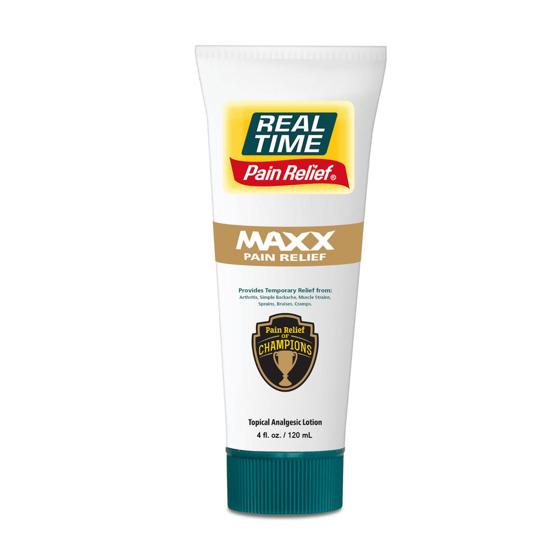Real Time Pain Relief MAXX 4oz Tube | 18 Natural Ingredients: Arnica, Menthol & Peppermint | Maximum Strength Muscle Pain Relief Lotion for Arthritis, Hands, Ankles, Back, Shoulders, Knees & Joints Real Time Pain Relief uk supplements