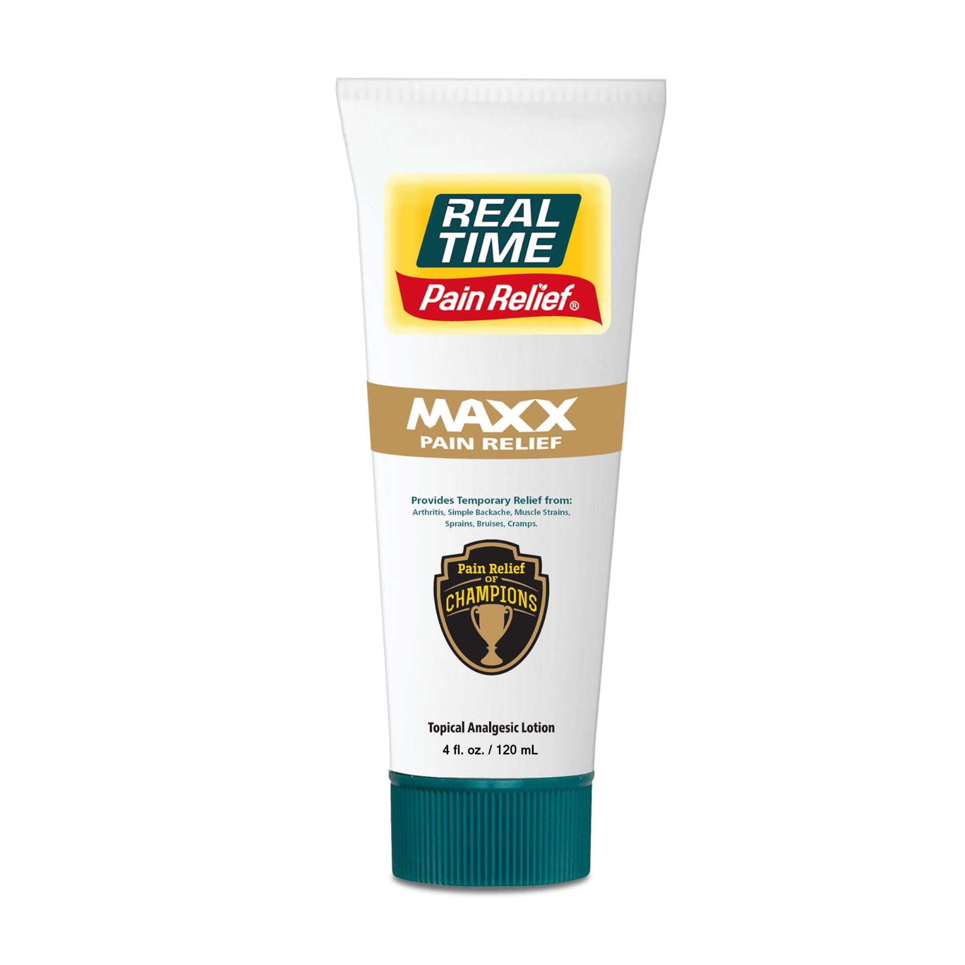Real Time Pain Relief MAXX 4oz Tube | 18 Natural Ingredients: Arnica, Menthol & Peppermint | Maximum Strength Muscle Pain Relief Lotion for Arthritis, Hands, Ankles, Back, Shoulders, Knees & Joints Real Time Pain Relief uk supplements
