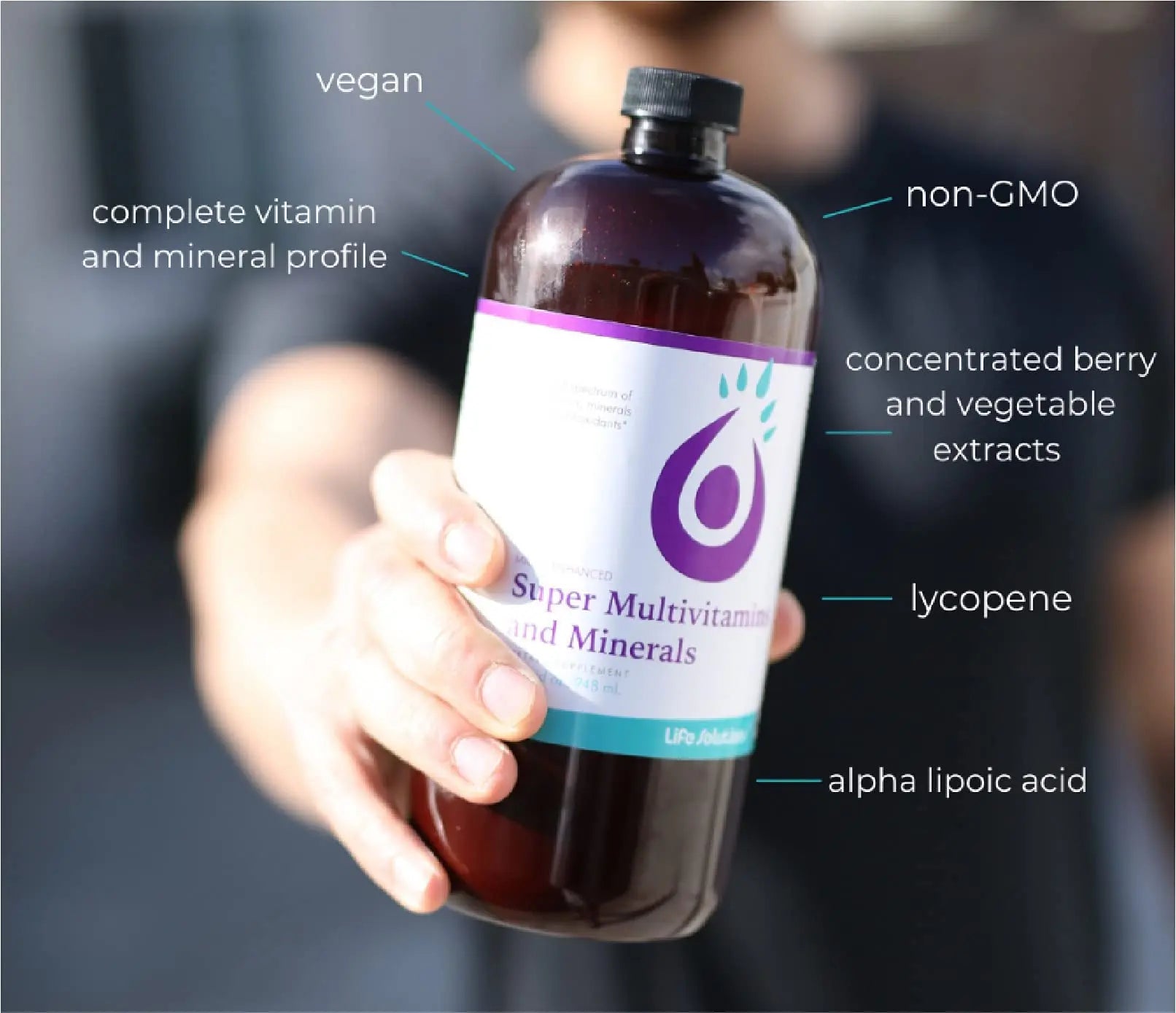 Liquid Super Multivitamin and Minerals - Premium Liquid Vitamins for Enhanced Absorption - Daily Liquid Multivitamin Supplement Life Solutions uk supplements