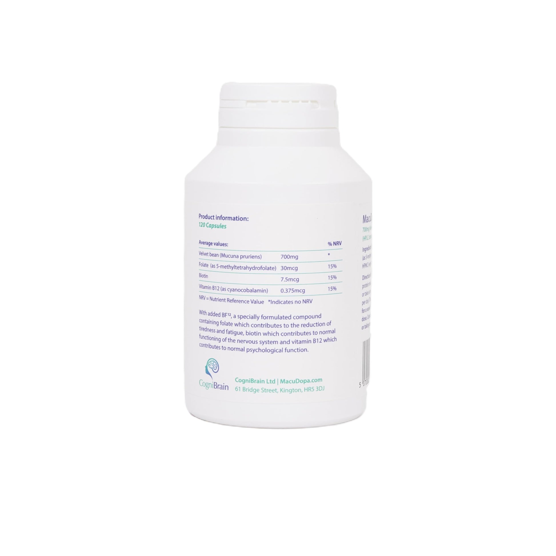 Macudopa Day Capsules 700mg Proprietary Blend, 63% HPLC standardised Levodopa. 120 Veggie Capsules MacuDopa uk supplements