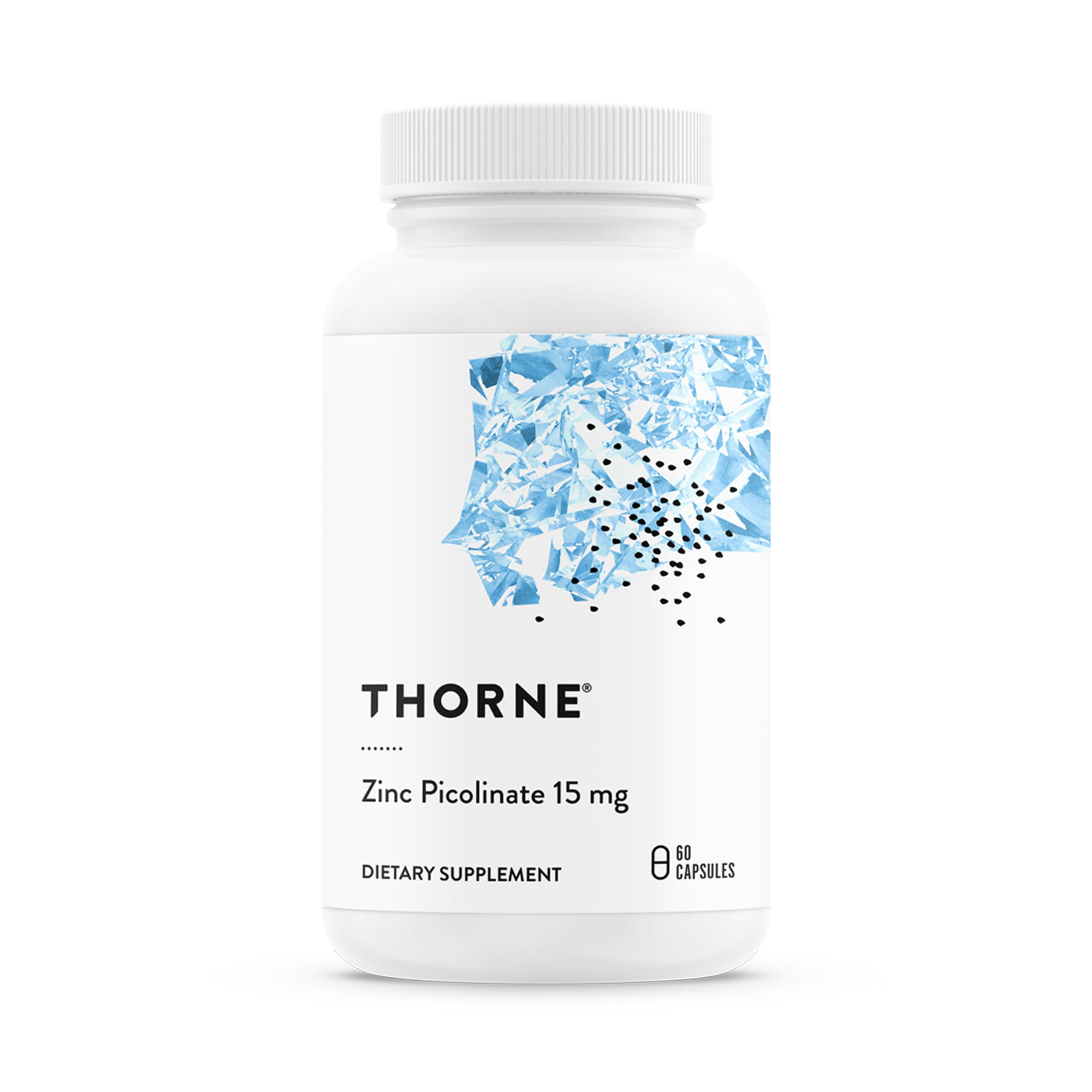 THORNE - Zinc Picolinate 15mg - Highly Absorbable Zinc Supplement - Supports Wellness, Immune System, Eye, Skin, and Reproductive Health* - Gluten-Free, Soy-Free, Dairy-Free - 60 Capsules THORNE uk supplements