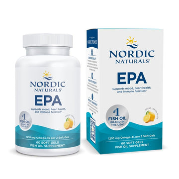 Nordic Naturals EPA, Lemon - 60 Soft Gels - 1210 mg Omega-3 - High-Intensity EPA Formula for Positive Mood, Heart Health & Healthy Immunity - 30 Servings Nordic Naturals uk supplements