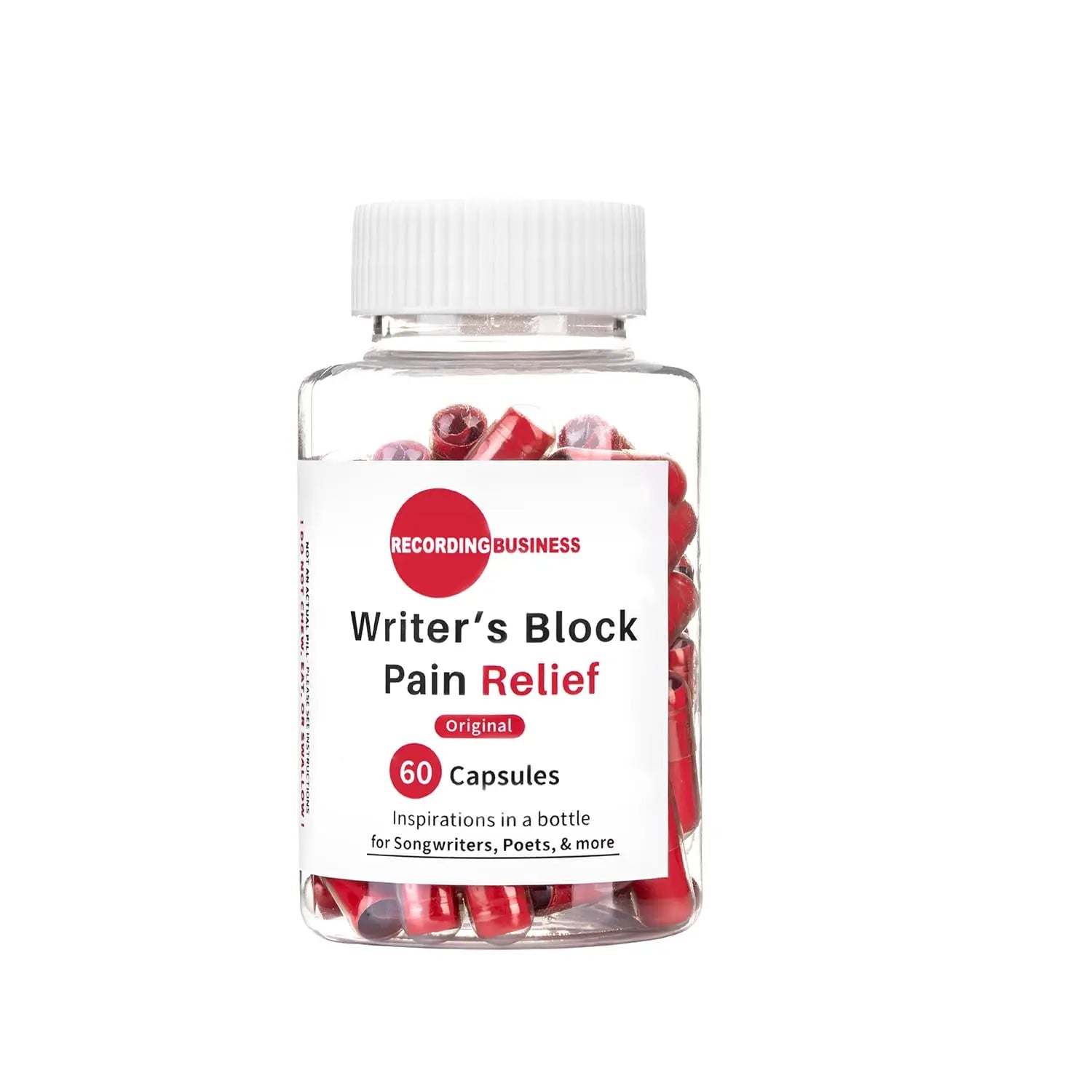 Recording Business Writer's Block Pain Relief (60 Original Songwriting Prompts in Capsules) for Artists/Musicians, Songwriters, & Poets Recording Business uk supplements