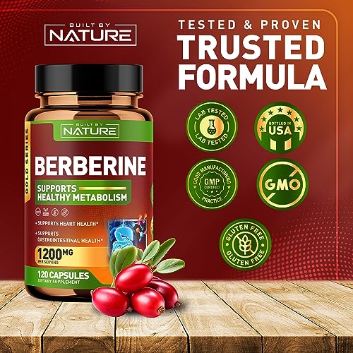 Berberine 1200mg - 100% Pure Berberine HCl Supplement, High Strength Berberine Built by Nature uk supplements