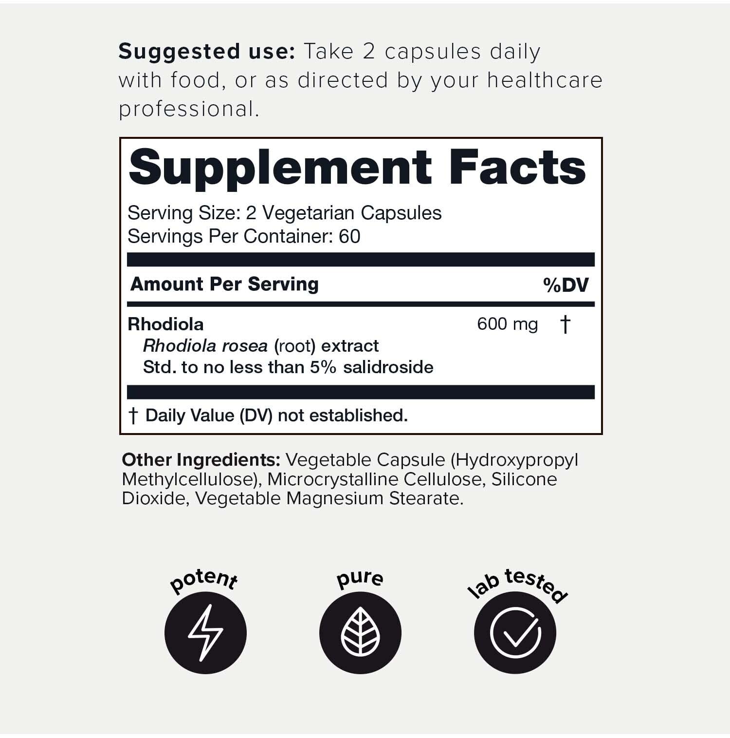 Toniiq Triple-Strength 600mg Rhodiola Rosea - 120 Capsules - 5% Salidroside Concentrat Toniiq uk supplements