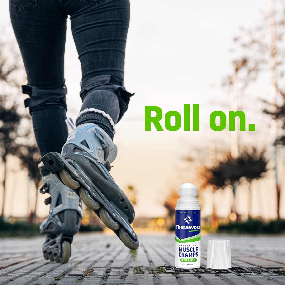 Theraworx Relief for Muscle Cramps Roll-On Fast-Acting Muscle Spasm, Leg Soreness with Magnesium Sulfate - 2.5 oz - 1 Count Theraworx uk supplements