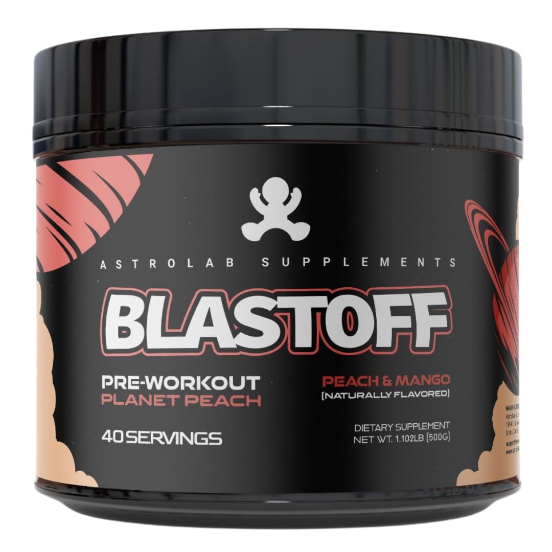BLASTOFF Pre-Workout Powder - Organic Beet Root Powder with Natural Peach Mango AstroLab Supplements uk supplements