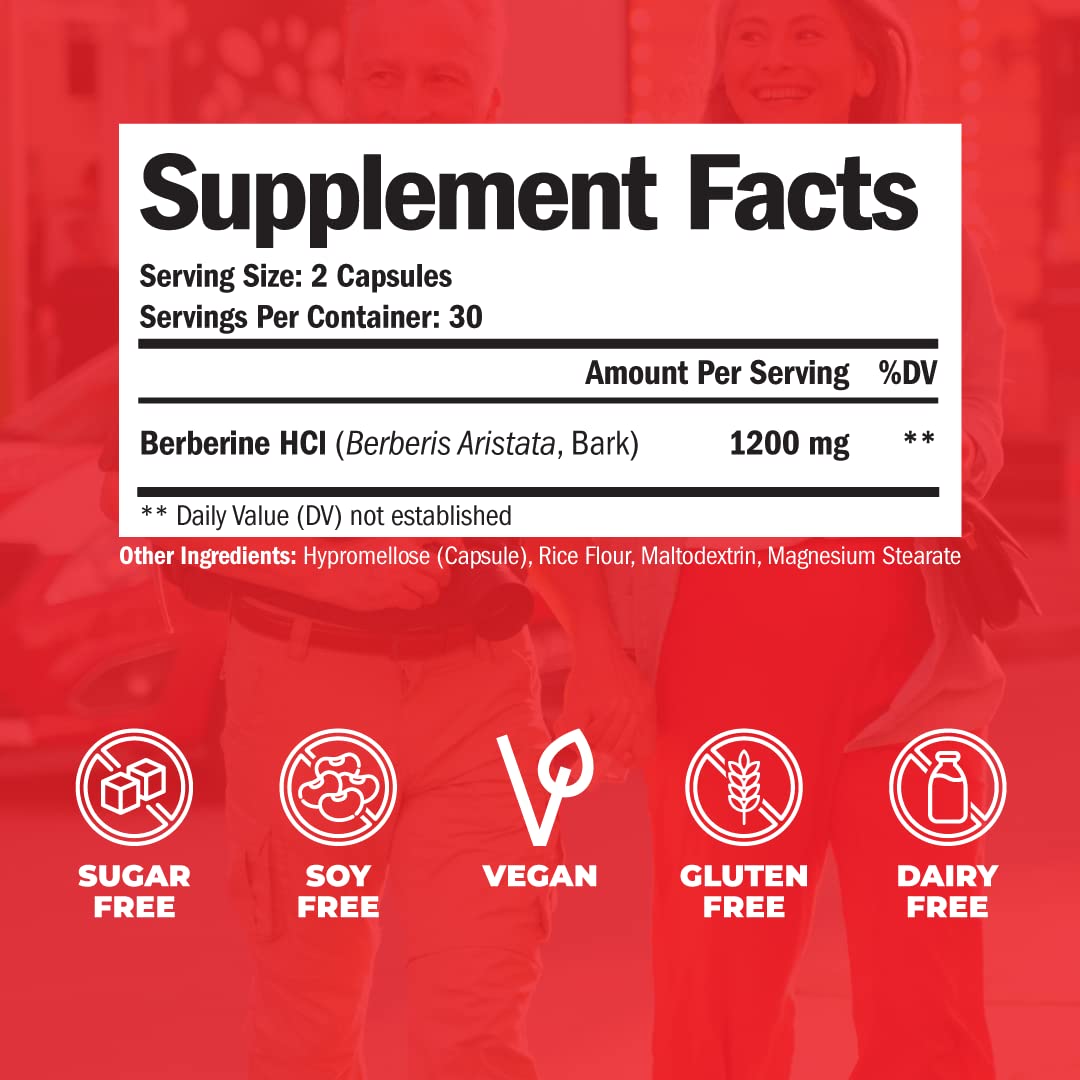 Vimerson Health Berberine Supplement with 3rd Party Tested Berberine 1200mg Per Serving Vimerson Health uk supplements