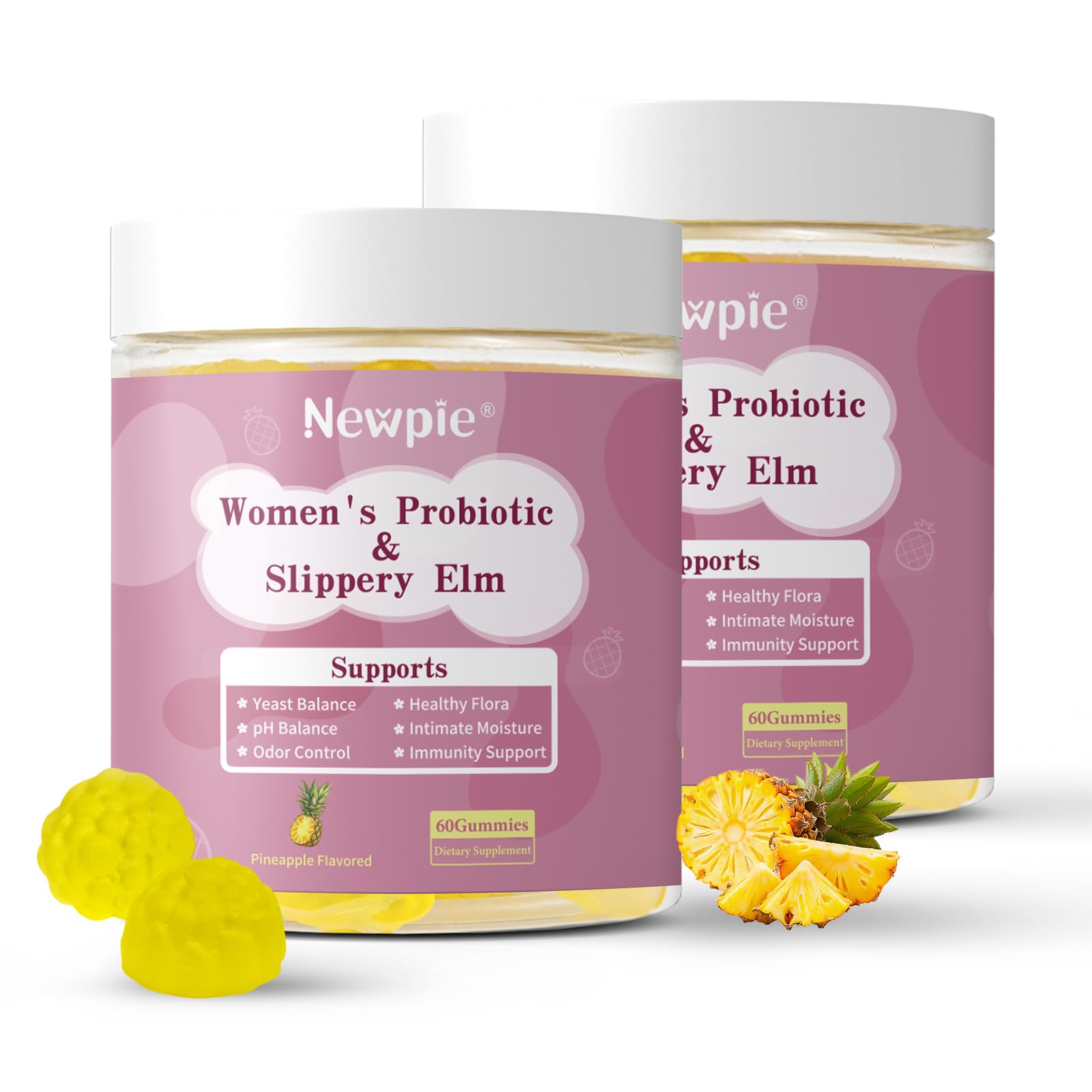 Blltzzz Her Juicy Women's Probiotic Gummies | Pineapple Flavor | Contains Slippery Elm and Probiotic Blend to Support Women's Intimate pH Balance, Gut Wellness and Overall Well-Being | 60 Gummies (2) Blltzzz uk supplements