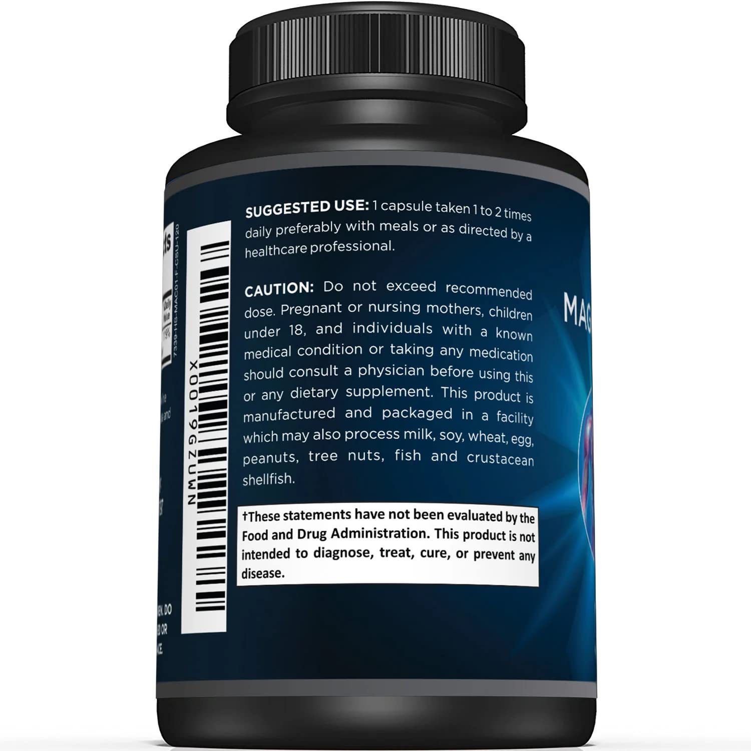 Premium Magnesium Citrate Capsules – Powerful 500mg Magnesium Oxide & Citrate Supplement – Helps Support Healthy Bones, Muscles, Teeth, Energy & Relaxation – 120 Vegetable Capsules Sunergetic uk supplements