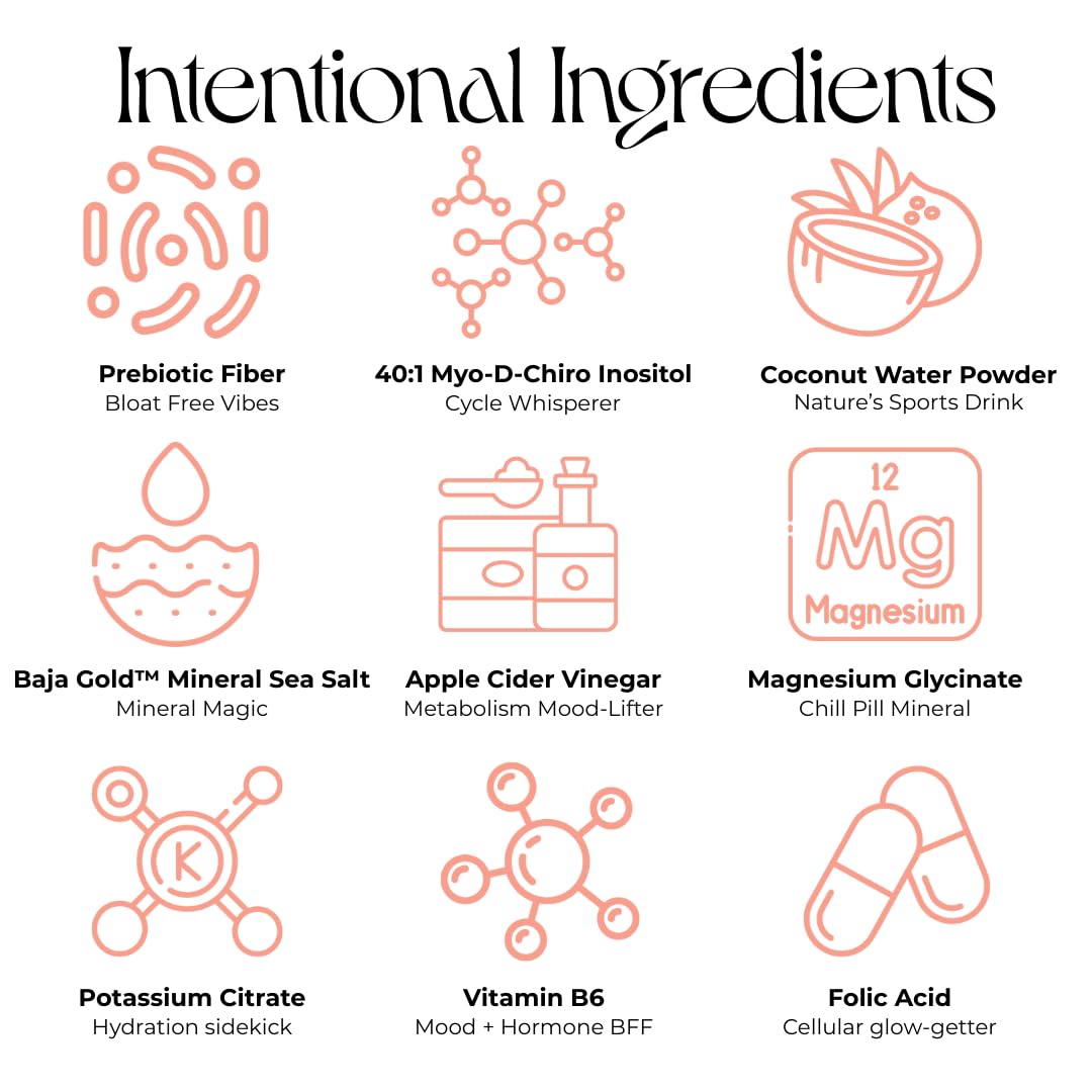 Iris Hormone Health Electrolyte Drink Mix | PCOS Support + Ovarian Function | 40:1 Myo & D‑Chiro Inositol, Magnesium, Prebiotic Fiber | Variety Pack, 15 Hydration Powder Packets Iris uk supplements