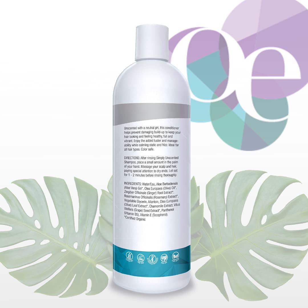 Organic Excellence Sulfate Free Conditioner - Fragrance, Gluten, Paraben Free, Color Safe. Organic Herb Extracts and Oils, Natural Hair Care for the Whole Family, 16 fl ounces (473 ml) Organic Excellence uk supplements