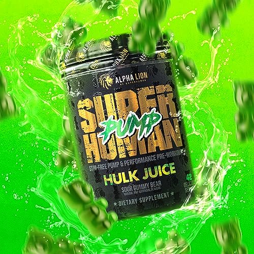 ALPHA LION Superhuman Pump Pre Workout Powder, Nootropic Caffeine & Stim Free ALPHA LION uk supplements