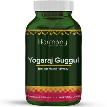 Harmony Nutraceuticals Yogaraj Guggulu - Organic - 120 Capsules - Ayurvedic Herbs for Pain in The Muscles, Nerves & Joints Harmony Nutraceuticals uk supplements