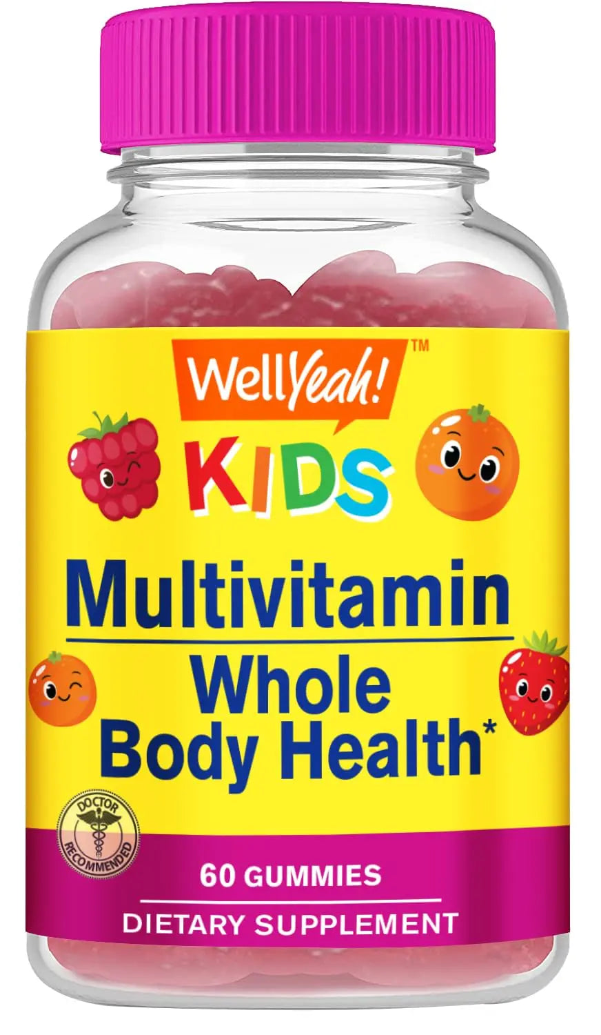 WellYeah Kids Multivitamin Gummies | Vitamin C, D3, E, A, B6, B12, Biotin, Zinc, Folic Acid, Iodine, and Niacin | Immune and Energy Support WellYeah uk supplements