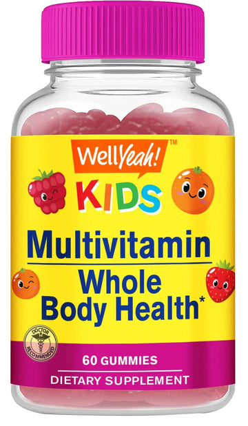 WellYeah Kids Multivitamin Gummies | Vitamin C, D3, E, A, B6, B12, Biotin, Zinc, Folic Acid, Iodine, and Niacin | Immune and Energy Support WellYeah uk supplements