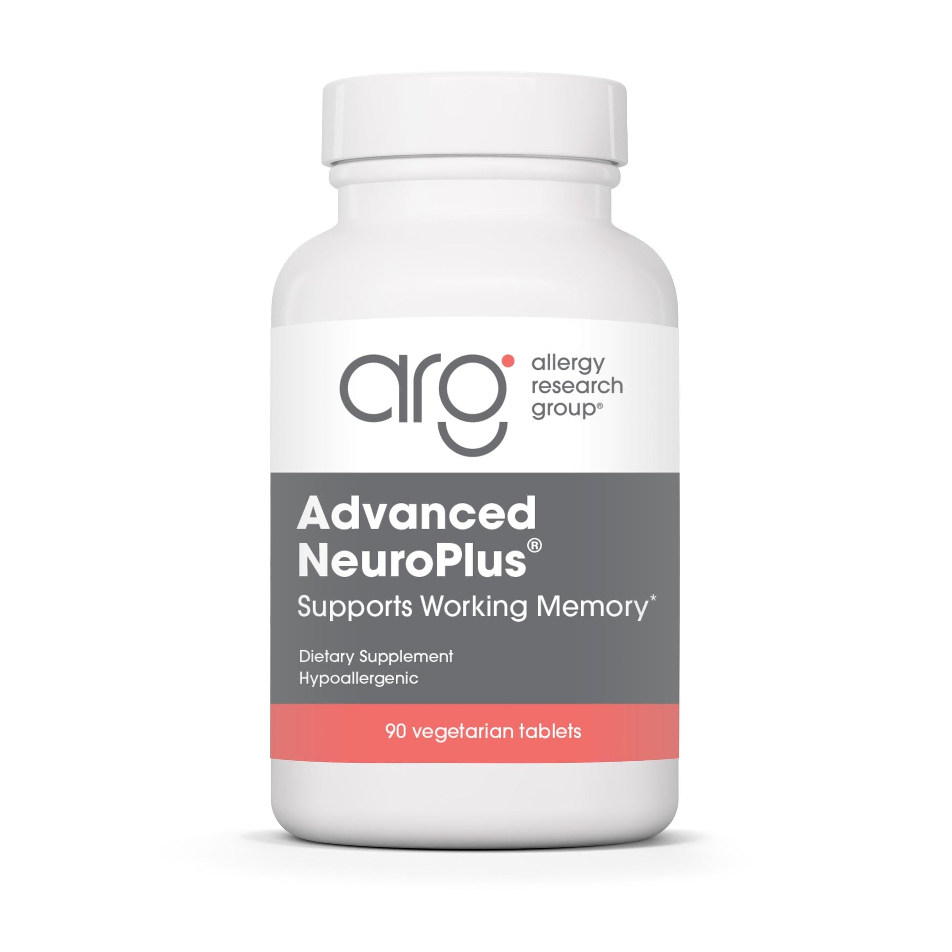 Allergy Research Group Advanced NeuroPlus - Nootropic Formula with Spearmint Extract, Lions Mane & Citicoline - Supports Working Memory Focus & Cognitive Function - 30 Servings - 90 Tablets Allergy Research Group uk supplements