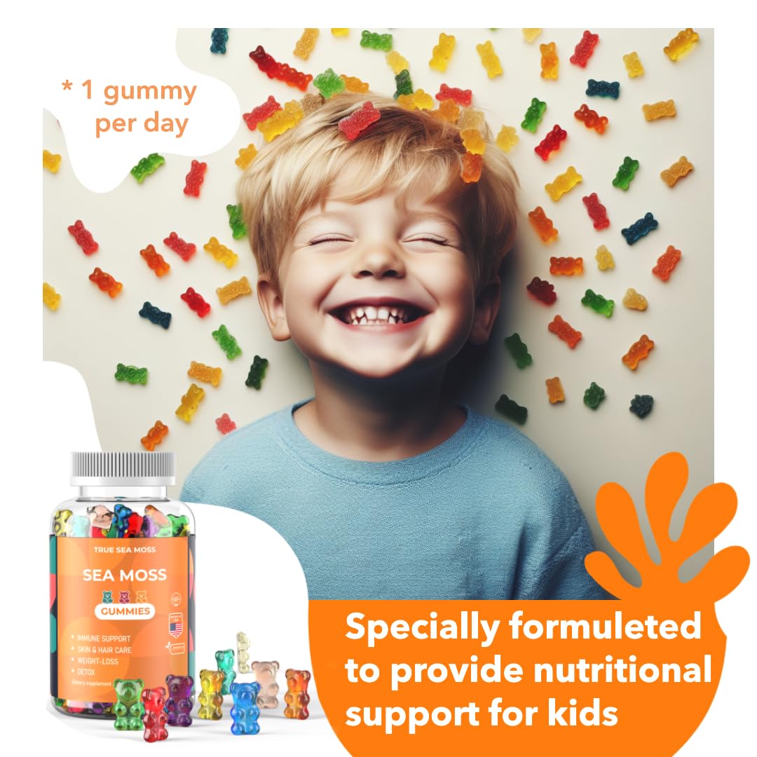 Sea Moss Gummies for Adults & Kids – Contains Irish Sea Moss + Burdock Root TrueSeaMoss uk supplements
