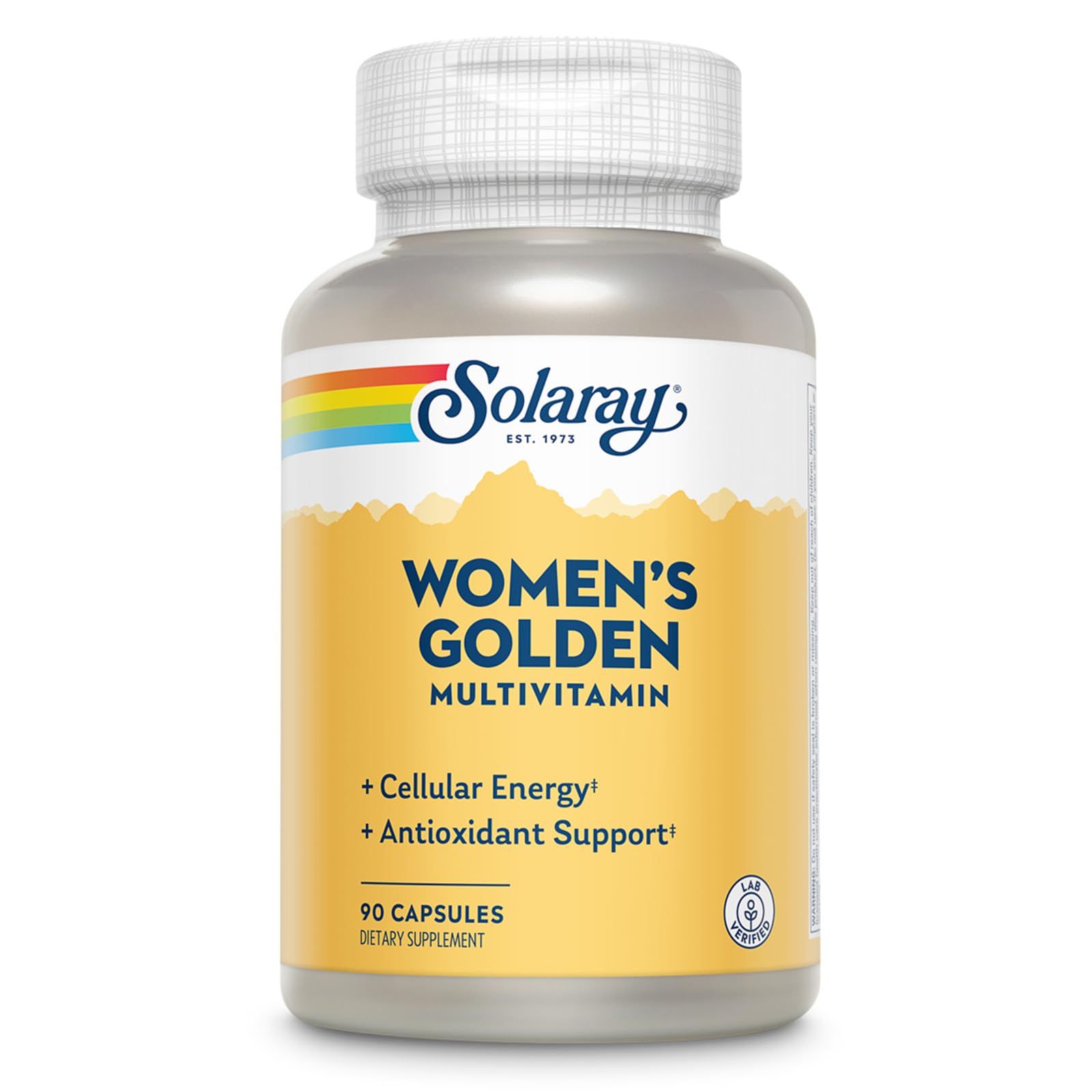SOLARAY Women's Golden Multivitamin Supplement - Daily Wellness Vitamins for Women, Nutrient Rich, Cellular Energy Support Caps, Complex with Vitamins A, C, D, & E, Biotin, Calcium & More- 90 Capsules SOLARAY uk supplements