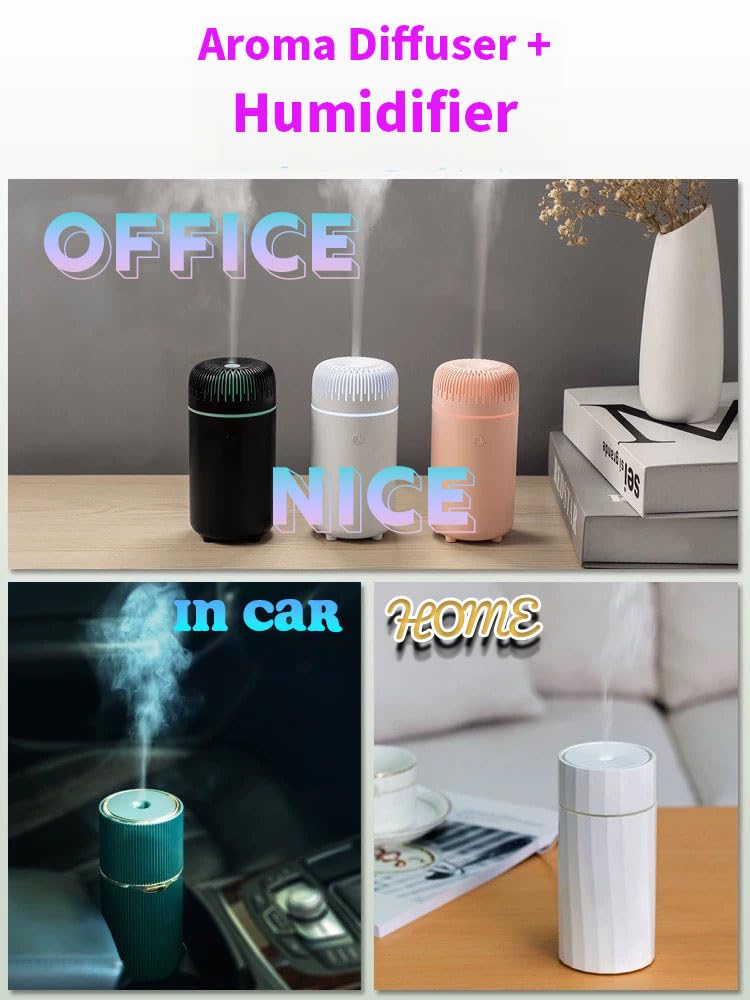 55tech in Car Aroma Diffuser Humidifier with LED Light Colors - Refresh and Relax While Driving USB 55tech uk supplements