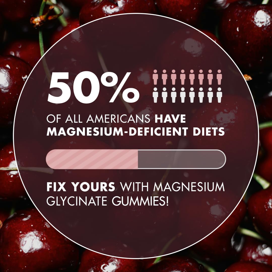 Magnesium Gummies 3in1 - Glycinate, Citrat, Malate 2150 MG High Absorption Supplement, Sugar-Free, Vegan, Chews for Men & Women, Inspired by Wellness Traditions Like Arjuna, 60 Gummies, Cherry Flavor Secret Element uk supplements