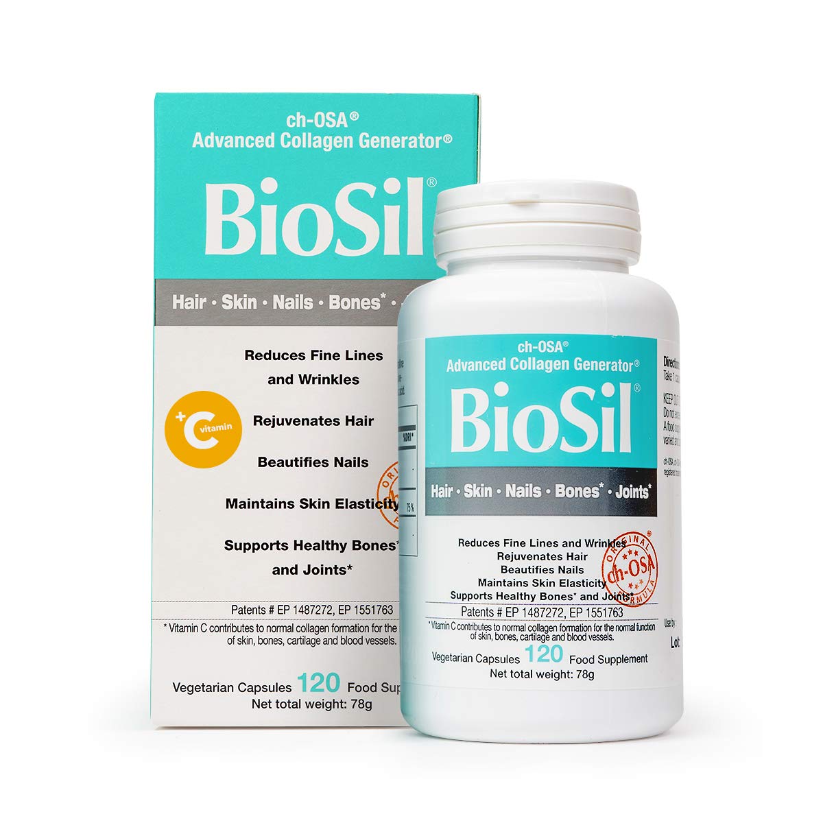 Collagen Supplements for Women & Men [120 ct.] - Advanced Collagen Complex to Stimulate Collagen, Keratin & Elastin Production BioSil uk supplements