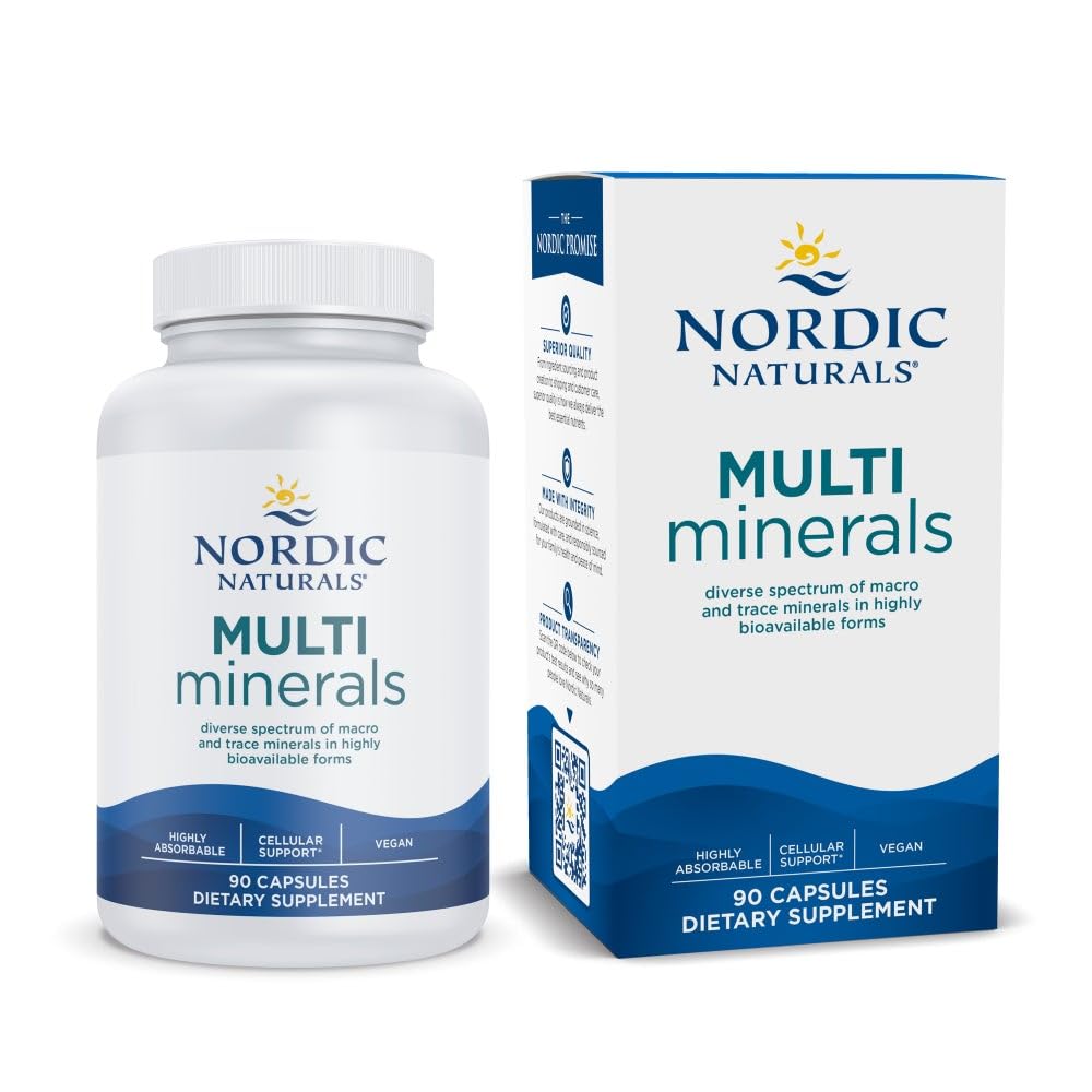 Nordic Naturals Multi Minerals, Unflavored - 90 Capsules - 11 Essential Minerals - Optimal Health & Wellness - Certified Vegan - Non-GMO - 30 Servings Nordic Naturals uk supplements