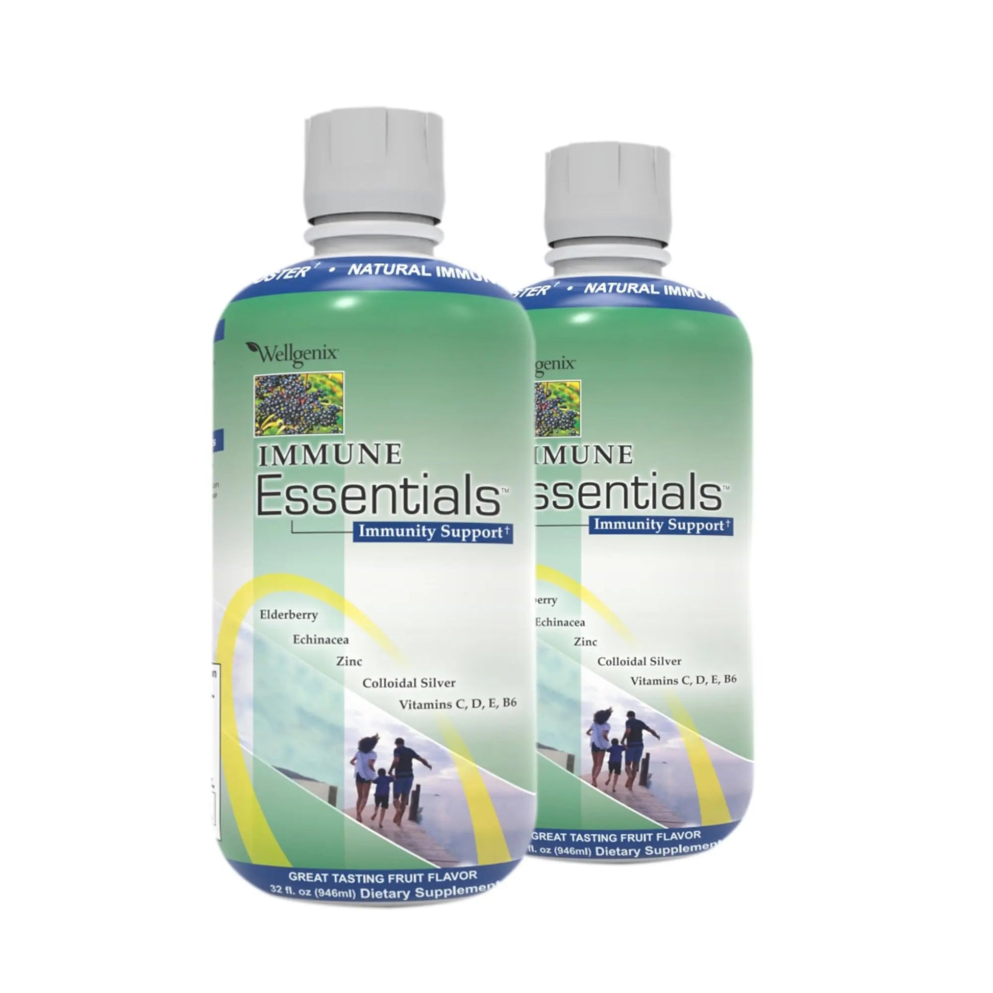Wellgenix Immune Essentials - Multivitamin Liquid for Men, Women & Kids - Vegan Supplement with Vitamins C, D Elderberry Zinc Wellgenix uk supplements