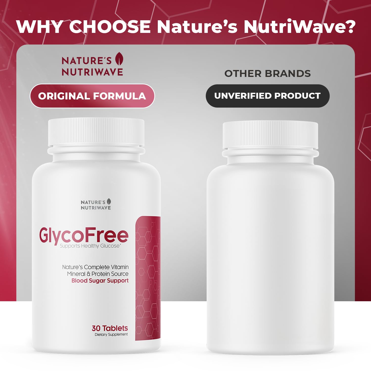Nature’s NutriWave GLYCOFREE Supplement, Natural Plant-Based Blend with Berberine, Bitter Melon, Cinnamon, Inulin | Non-GMO, Made in USA - 30 Tablets, 3 Month Supply Nature’s NutriWave uk supplements