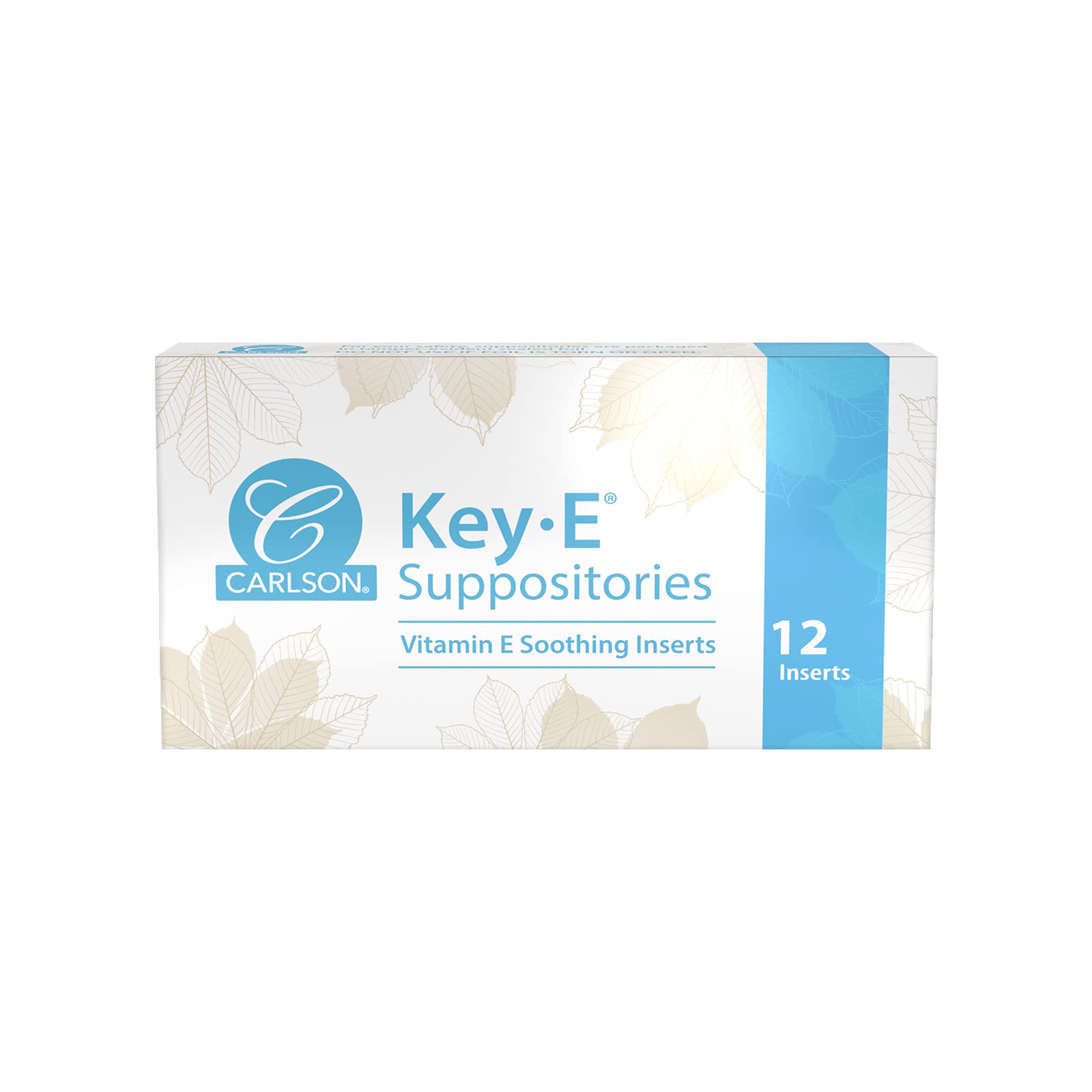 Carlson - Key-E Suppositories, 30 IU Vitamin E Suppository, Lubricates Dry Areas, Treatment Carlson uk supplements