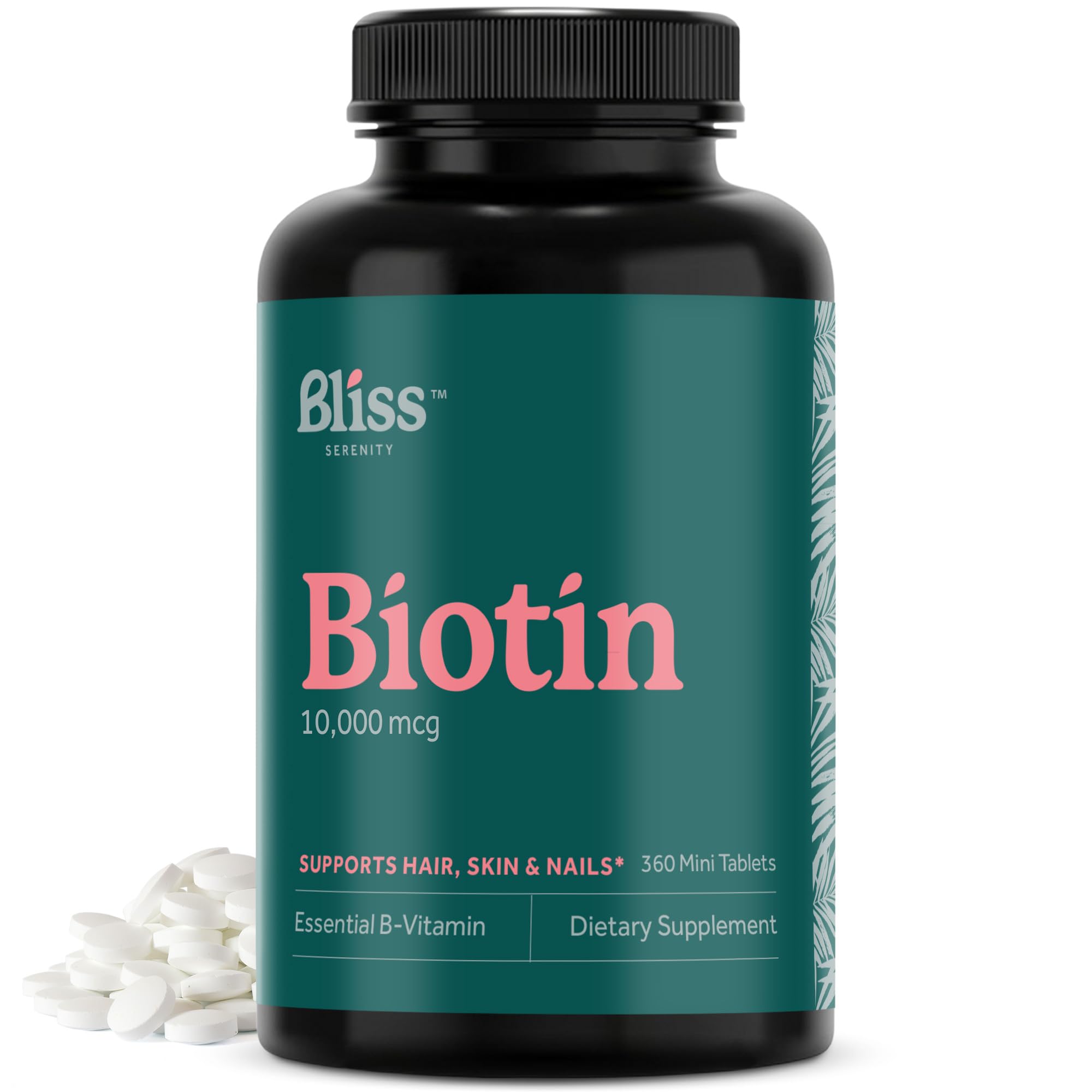 Bliss Serenity Biotin 10000mcg - Max Strength Biotin Supplement - Hair Skin and Nails Vitamins Bliss Serenity uk supplements