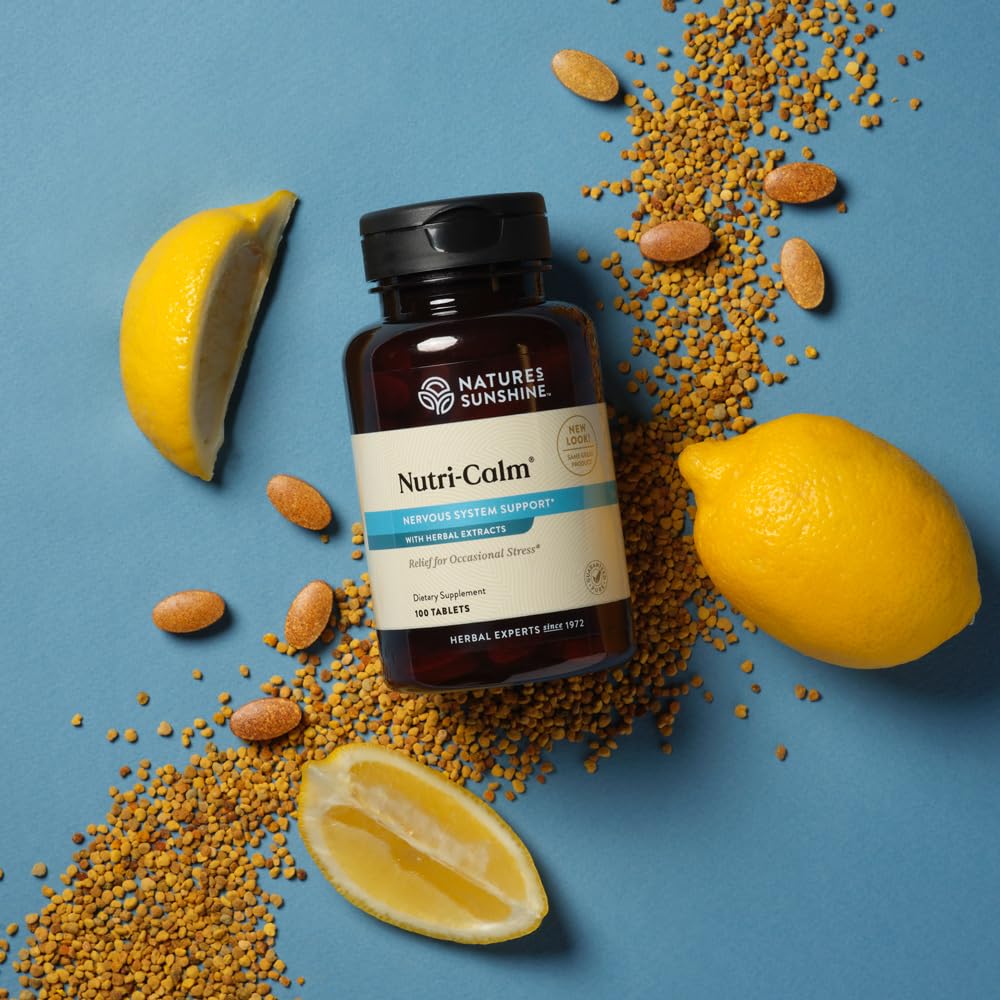 Nature's Sunshine Nutri-Calm- Herbal Stress Relief Supplement for Natural Relief, Mood Support and Boost, Nervous System Support - 100 Count Nature's Sunshine uk supplements