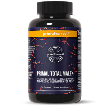 Primal Harvest Total Male+ Multivitamin for Men Vitamins, Minerals and Herbal Support for Energy, Vitality, Immune Health Primal Harvest uk supplements