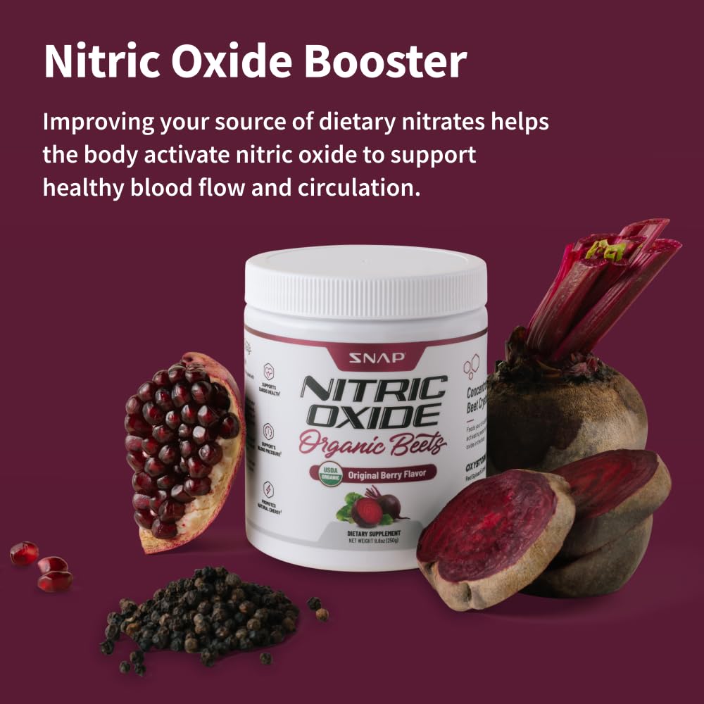 Snap Supplements USDA Organic Beet Root Powder, 3-in-1 Nitric Oxide Supplement Snap Supplements uk supplements