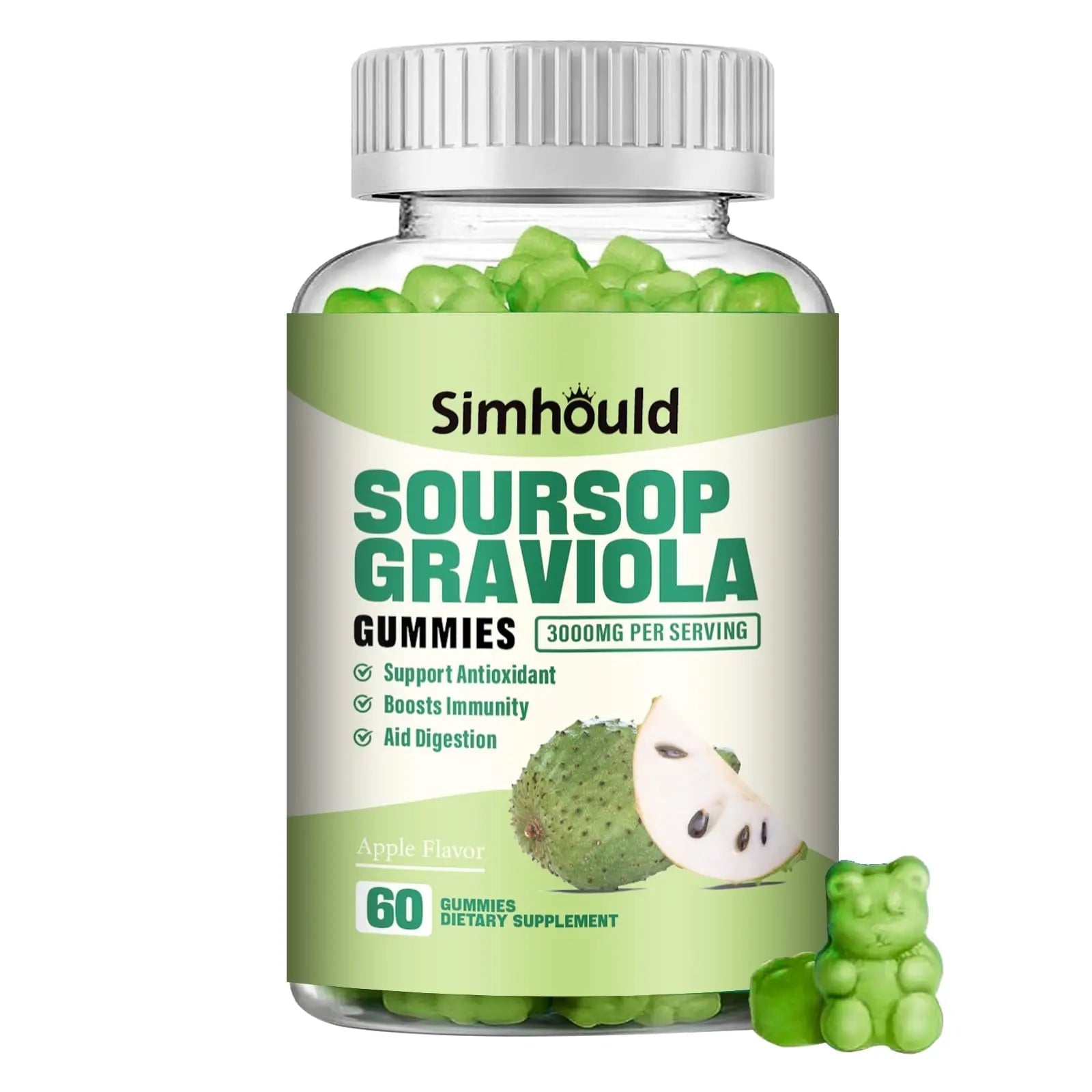 Simhould 1 Pack Soursop Graviola Gummies Simhould uk supplements
