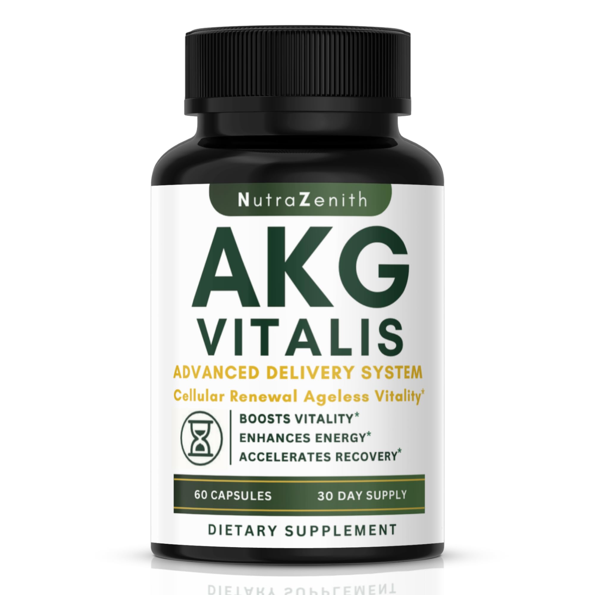 AKG Anti-Aging & Energy Boost Supplement with Vitamin B6, Vitamin C & L-Arginine – 60 Capsules for Youthful Skin, Cellular Renewal & Vitality Support Arazo Nutrition uk supplements