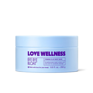 Love Wellness Bye Bye Bloat Firming Clay Body Mask | Lymphatic Drainage Body Mask for Women | Support Bloating Relief, Skin Hydration & Boost Circulation | Caffeine, Grapefruit & Peppermint Oil | 250g Love Wellness uk supplements