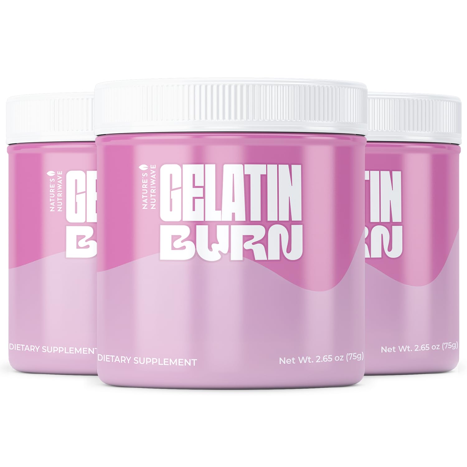 Nature’s NutriWave Gelatin Burn – Natural Powder Supplement with Vitamins, Minerals & Botanical Extracts – Non-GMO, Easy to Mix, USA Made – 2.65Oz, 75g, 30 Servings, 3 Month Supply Nature’s NutriWave uk supplements