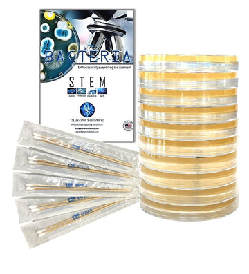 Diamante Scientific Essential Bacteria Kit. Pre-Poured Agar Plates & Swabs. Perfect for Kids. Great for Learning About Microbiology. STEM Education. Experiment Guide eBook Included! Diamante Scientific uk supplements