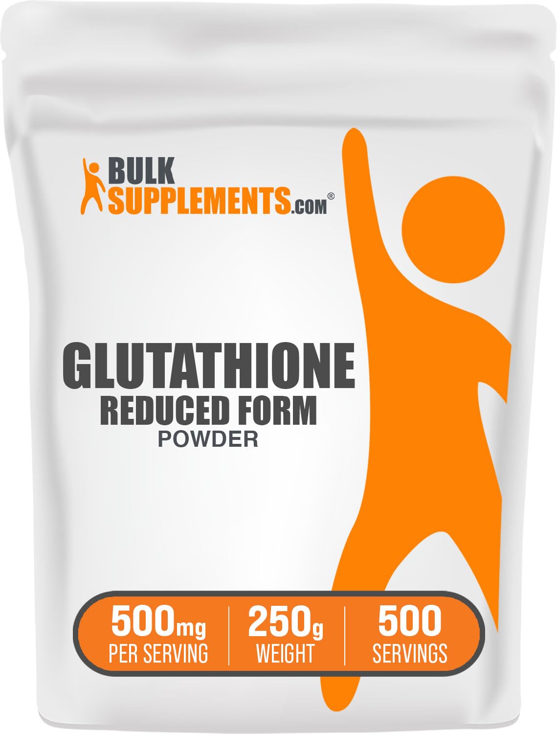 BulkSupplements.com Glutathione Reduced Powder - Glutathione Supplement, Reduced Glutathione Powder - Glutathione 500mg, Gluten Free, 500mg per Serving, 250g (8.8 oz) (Pack of 1) BulkSupplements uk supplements