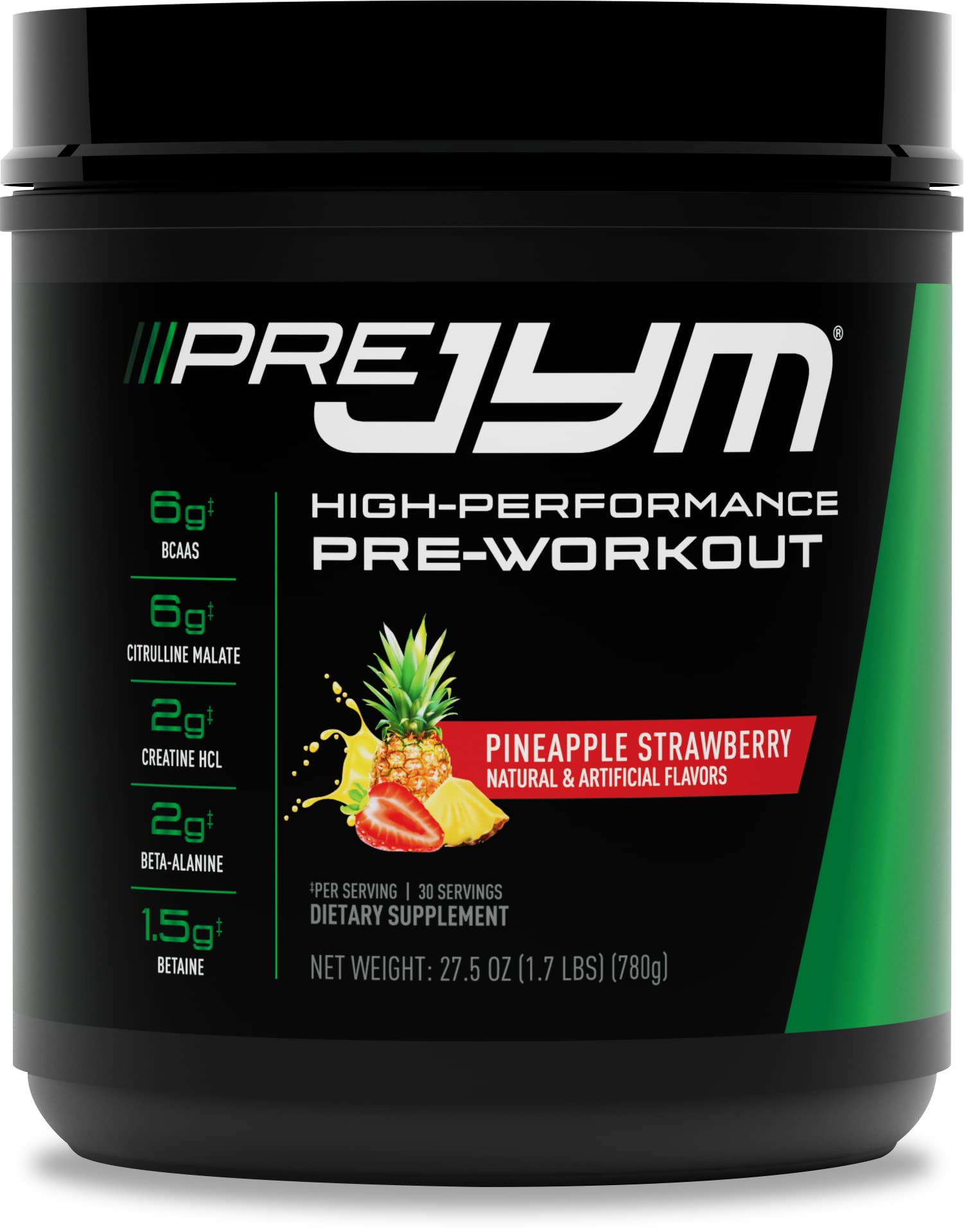 PRE JYM 30 Servings - Pineapple Strawberry JYM Supplement Science uk supplements