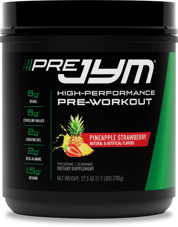 PRE JYM 30 Servings - Pineapple Strawberry JYM Supplement Science uk supplements