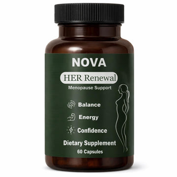 DFTLUUE NOVA Menopause Relief Support for Her - Probiotic Estrogen Balance Formula with Curcuminoids & Botanical Extracts – Supports Hormonal Balance, Comfort & Daily Well-Being – 60 Capsules (1) DFTLUUE uk supplements