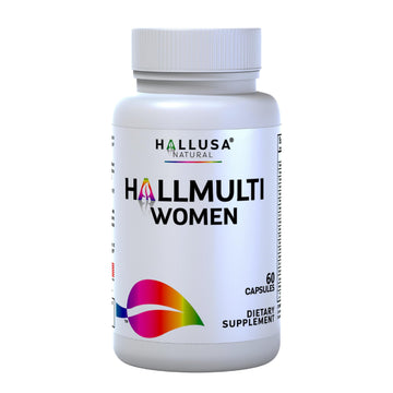 Women’s Multivitamin 18+ Vitamins & Minerals | Biotin, Folic Acid, Zinc, Calcium, Magnesium & Vitamin D | Hair, Skin & Nails Support, Energy Hallusa Natural uk supplements