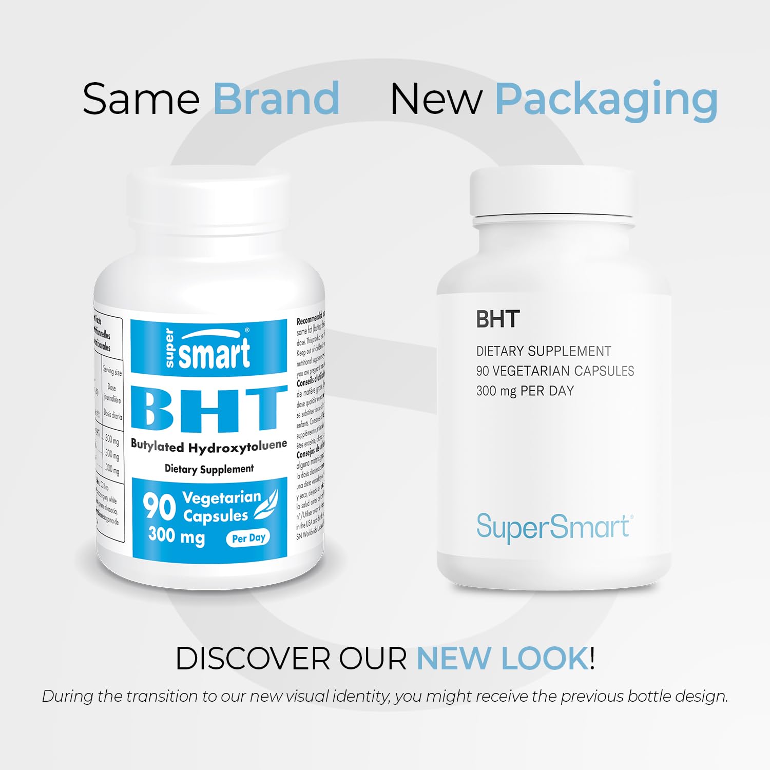 Supersmart - BHT Supplement 300mg per Day - Butylated Hydroxytoluene | Non-GMO & Gluten Free - 90 Vegetarian Capsules Supersmart uk supplements
