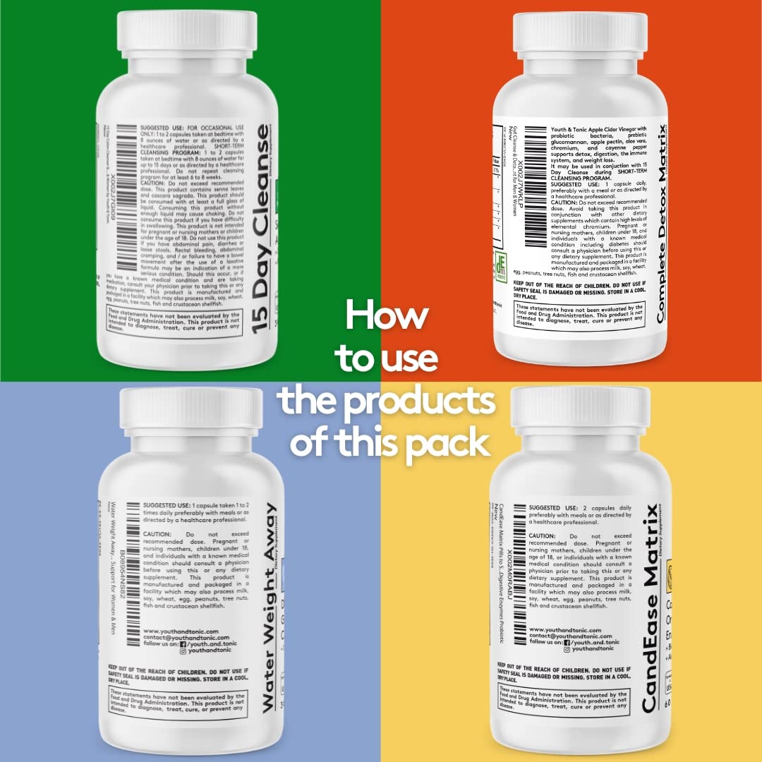 Youth & Tonic Complete Body Detox for Cleanse, Normal Acidity Gut Level and Water Youth & Tonic uk supplements