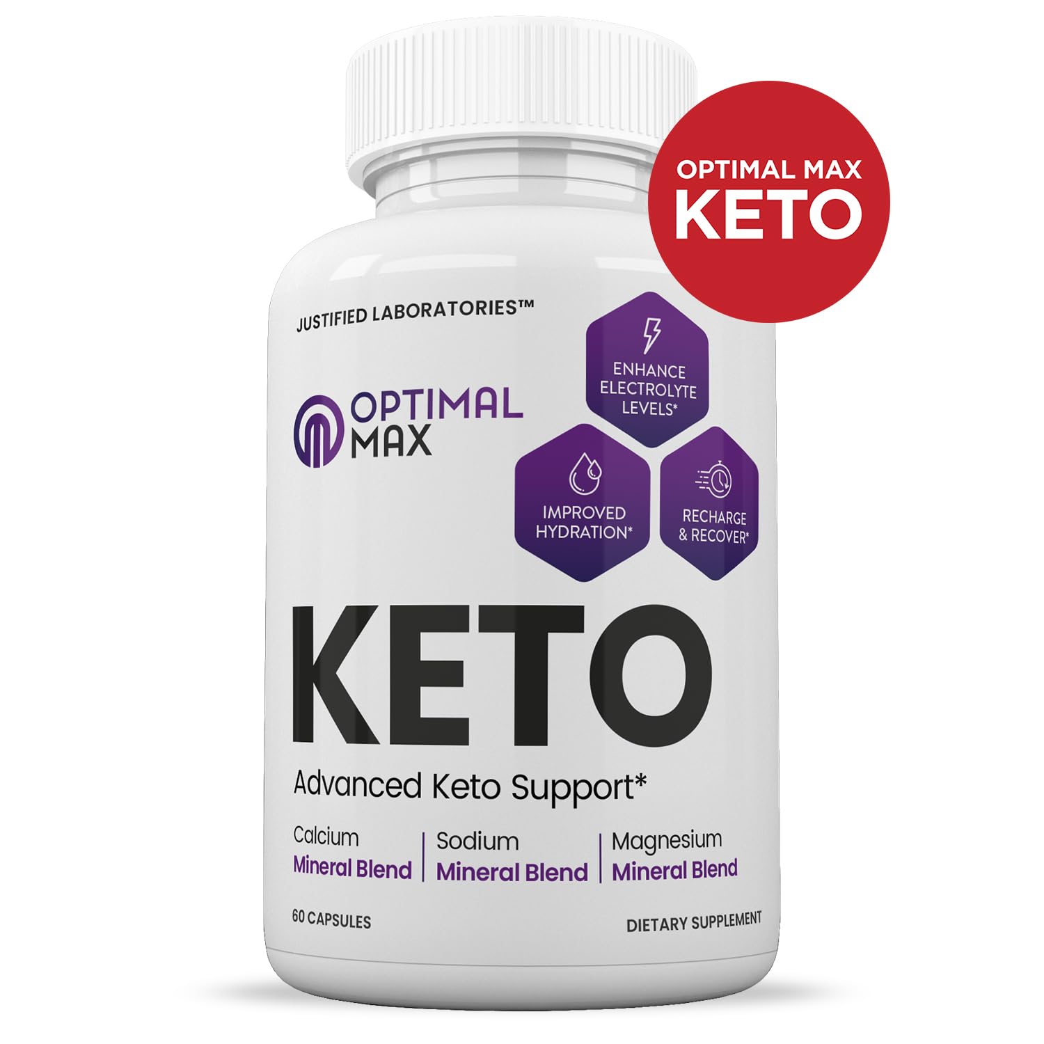 (2 Pack) Optimal Max Keto Pills 1275MG New & Improved Formula Contains Apple Cider Justified Laboratories uk supplements