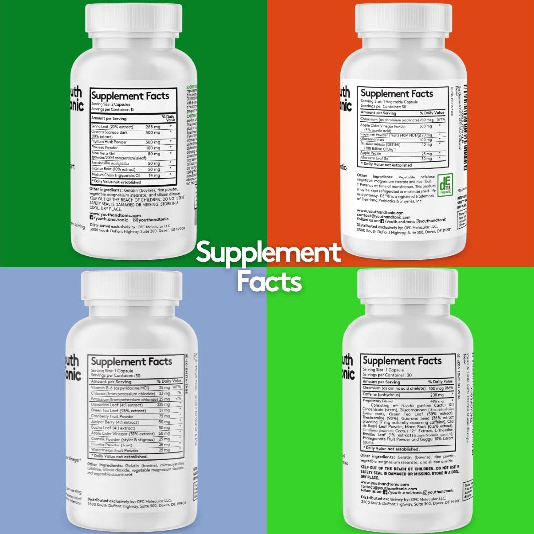 Youth & Tonic CortiThermo Shape Detox Cleanse Kick Off Weight Management - 120 Pills Youth & Tonic uk supplements