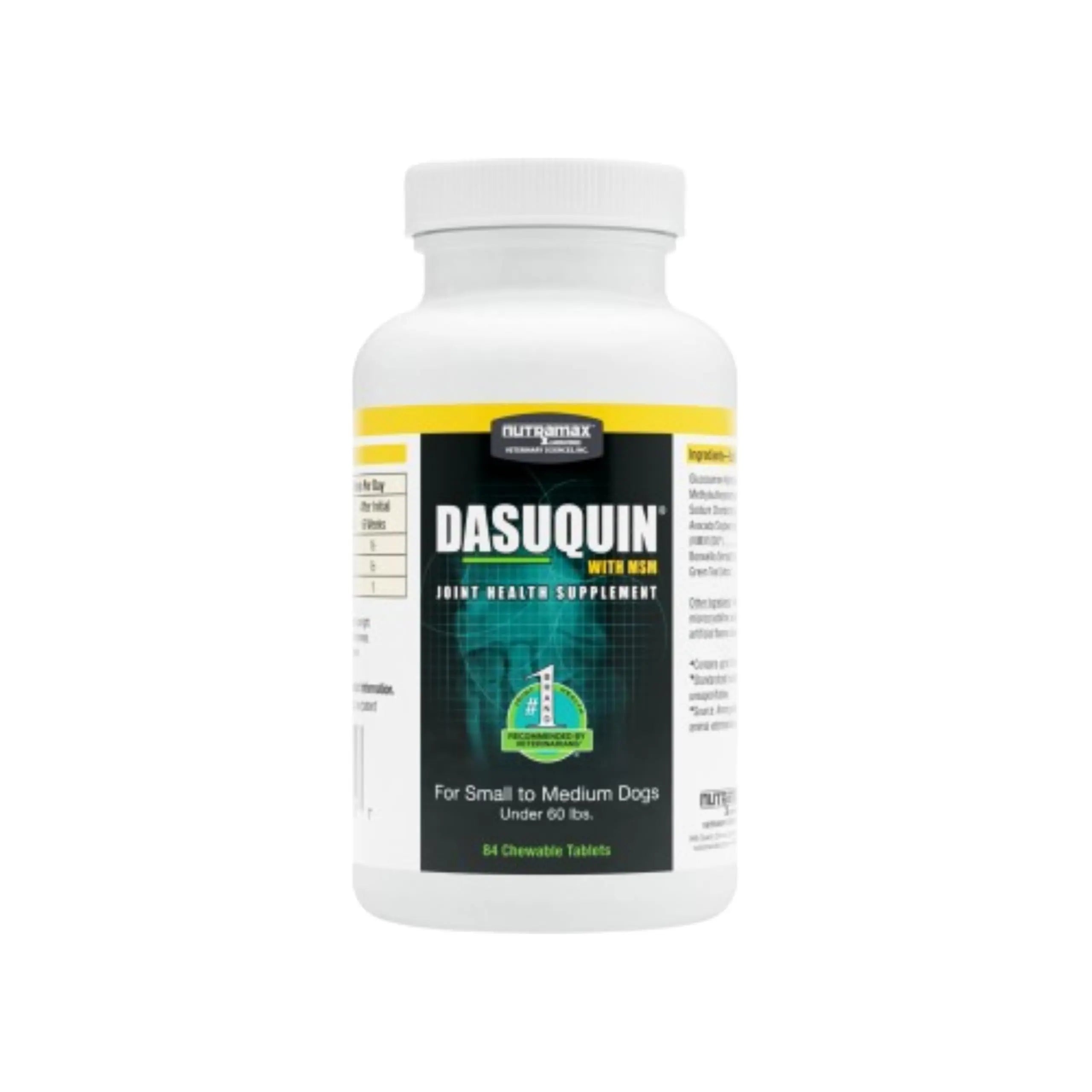 Nutramax Dasuquin for Small to Medium Dogs, Joint Health Supplement, Contains Glucosamine for Dogs, Plus Chondroitin, ASU, MSM and More, Supports Healthy Joints, Chewable Tablets, 84 Count Nutramax Laboratories uk supplements